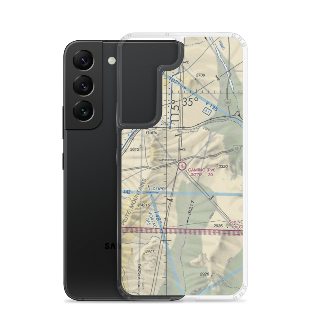Camino Airstrip (CL29) VFR Sectional Samsung Case Samsung Galaxy S22 model shown