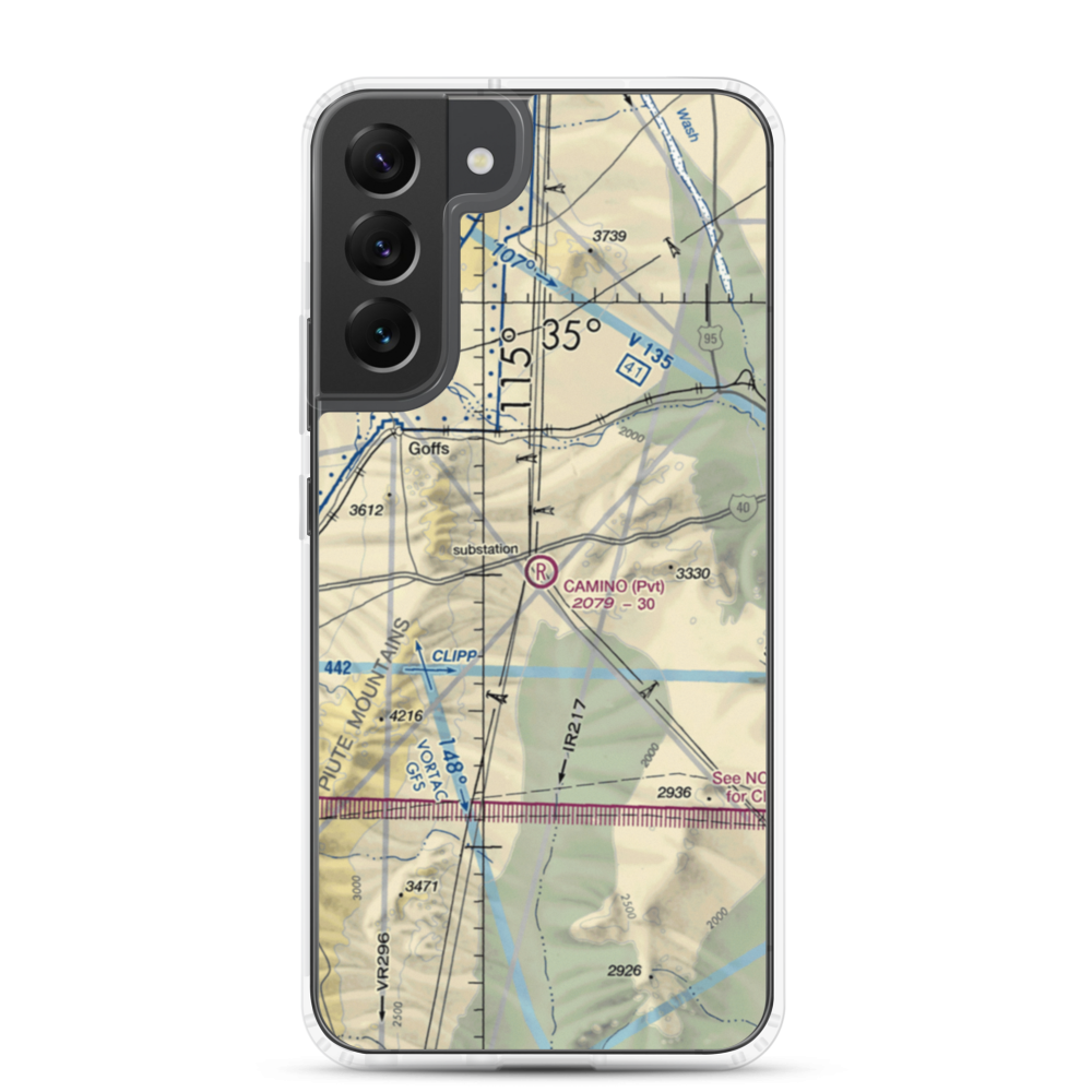 Camino Airstrip (CL29) VFR Sectional Samsung Case Samsung Galaxy S22 Plus model shown