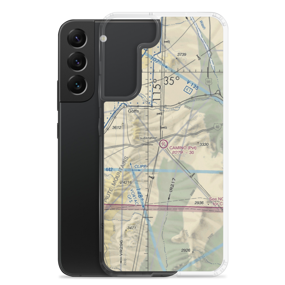 Camino Airstrip (CL29) VFR Sectional Samsung Case Samsung Galaxy S22 Plus model shown