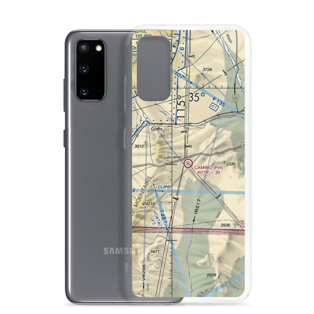 Camino Airstrip (CL29) VFR Sectional Samsung Case Samsung Galaxy S20 model shown