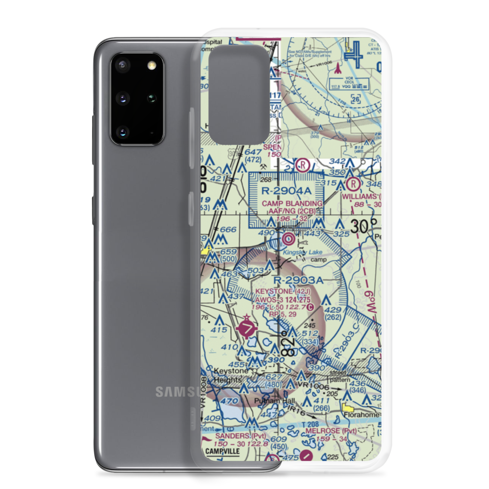 Camp Blanding Army Air Field/NG Airfield (2CB) VFR Sectional Samsung Case Samsung Galaxy S20 Plus model shown