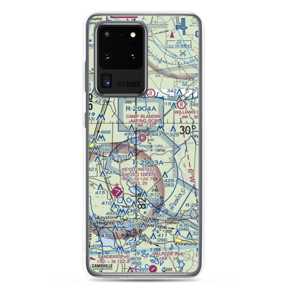 Camp Blanding Army Air Field/NG Airfield (2CB) VFR Sectional Samsung Case Samsung Galaxy S20 Ultra model shown