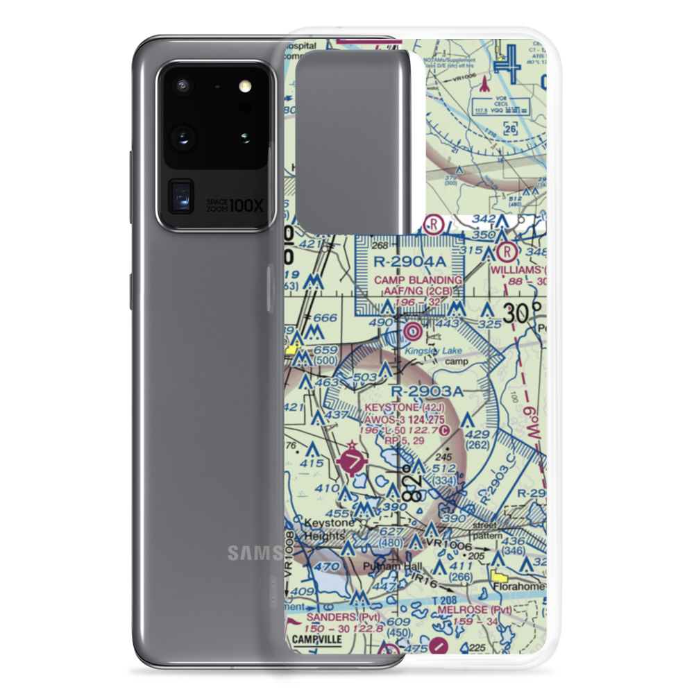Camp Blanding Army Air Field/NG Airfield (2CB) VFR Sectional Samsung Case Samsung Galaxy S20 Ultra model shown