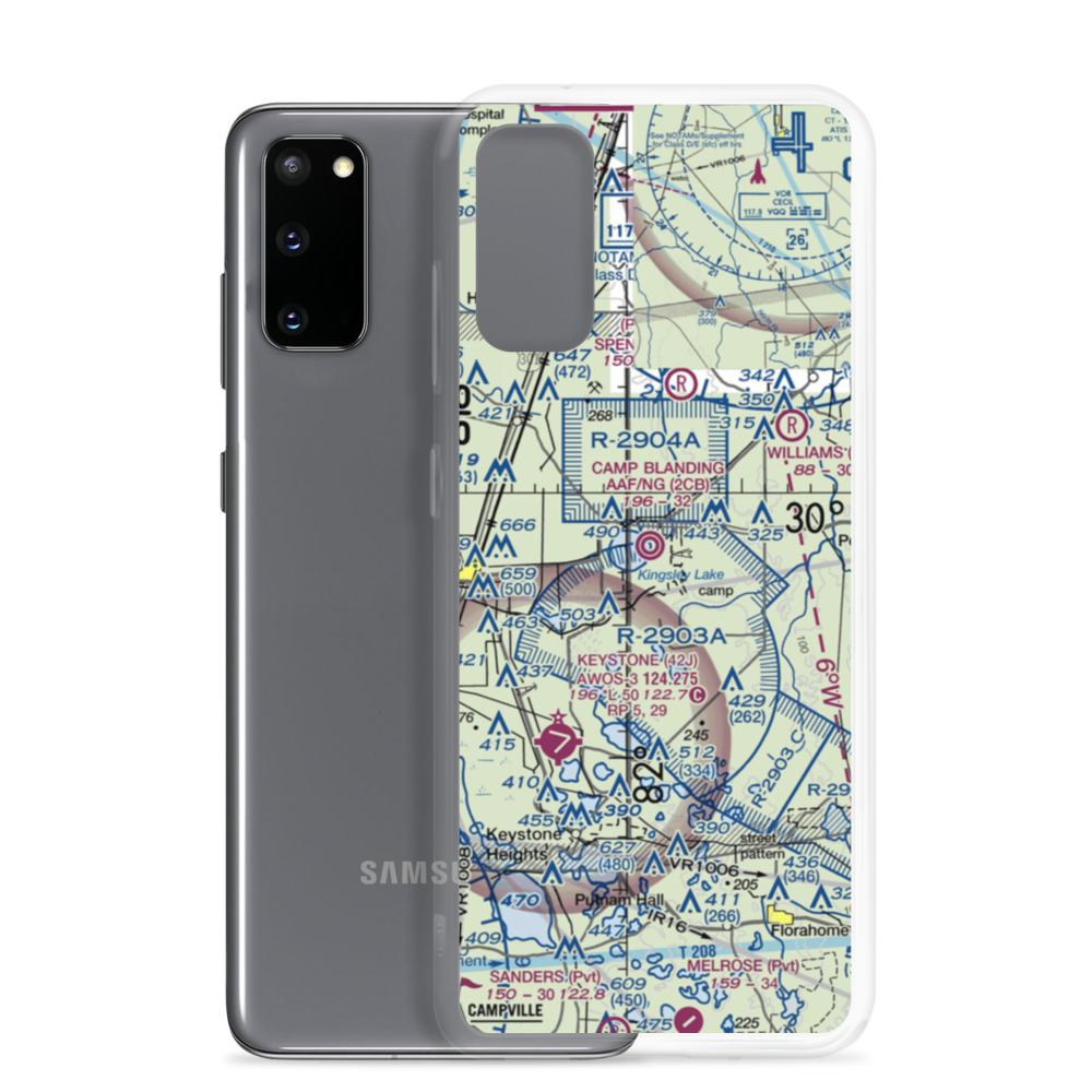 Camp Blanding Army Air Field/NG Airfield (2CB) VFR Sectional Samsung Case Samsung Galaxy S20 model shown