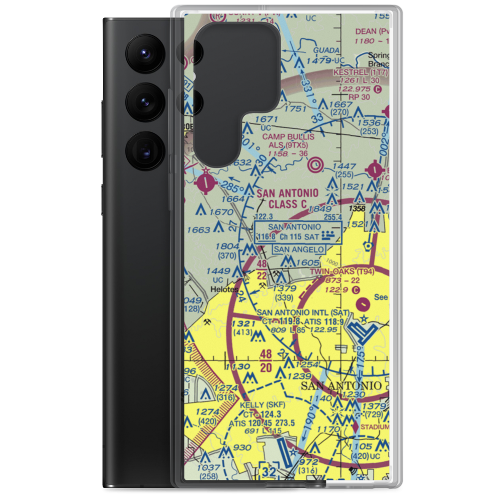 Camp Bullis Heliport (9R7) VFR Sectional Samsung Case Samsung Galaxy S22 Ultra model shown
