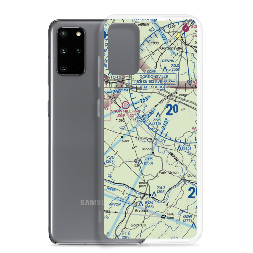 Camp Friendship Airfield (77VA) VFR Sectional Samsung Case Samsung Galaxy S20 Plus model shown