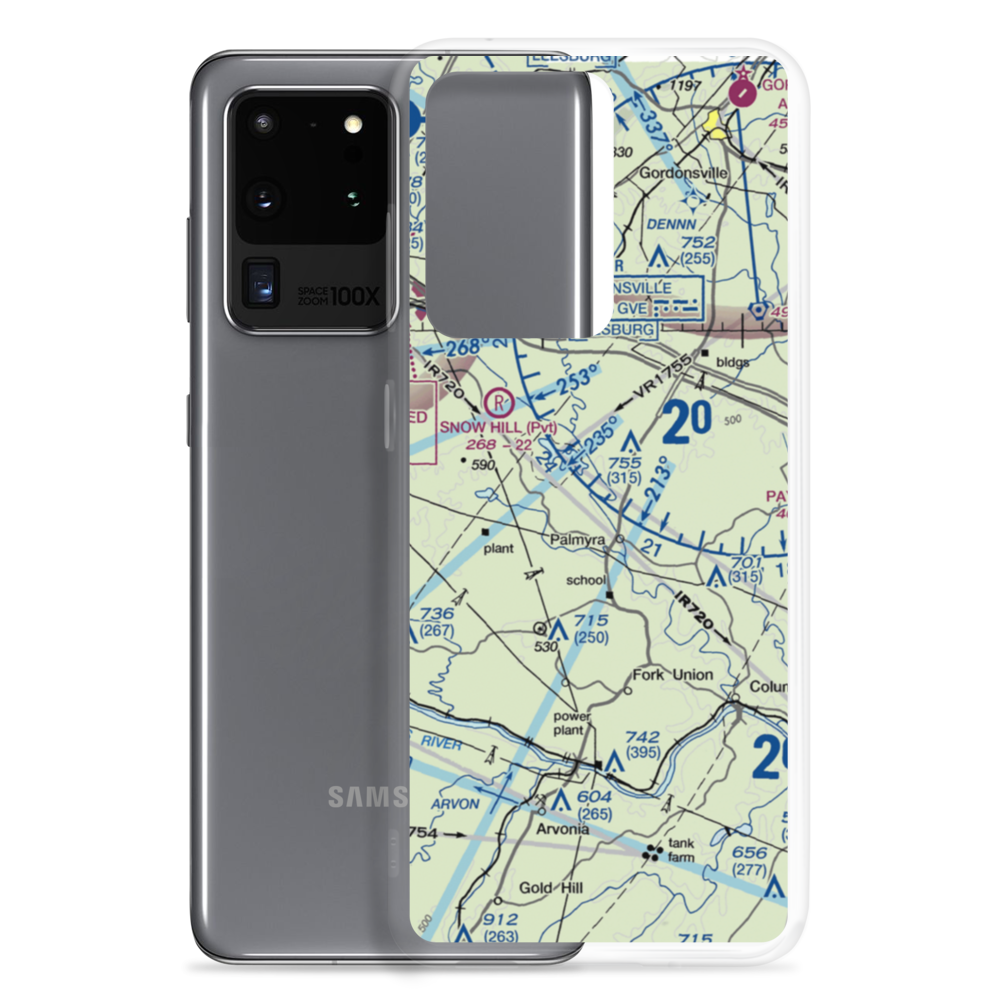 Camp Friendship Airfield (77VA) VFR Sectional Samsung Case Samsung Galaxy S20 Ultra model shown