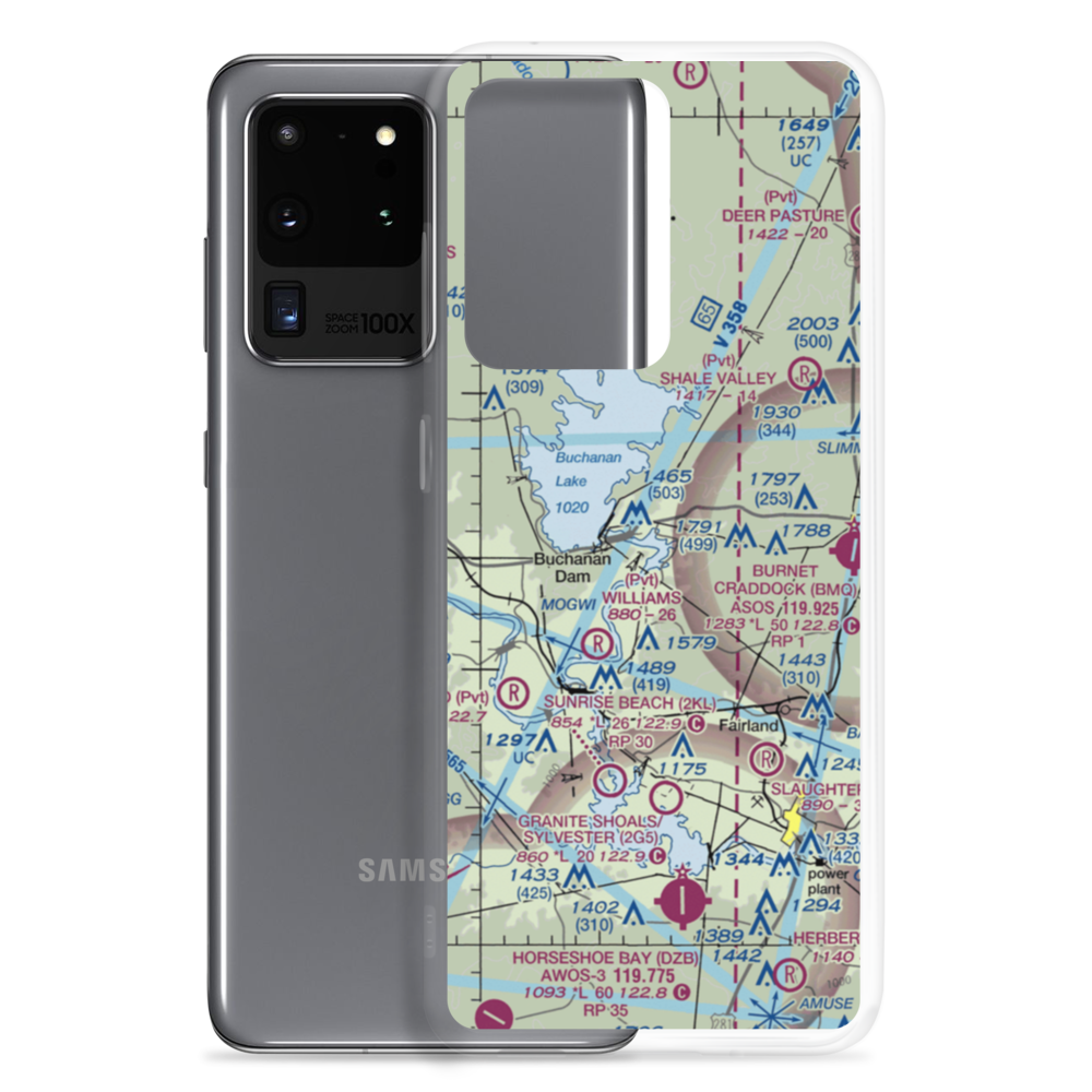 Camp Longhorn Airport (84TX) VFR Sectional Samsung Case Samsung Galaxy S20 Ultra model shown