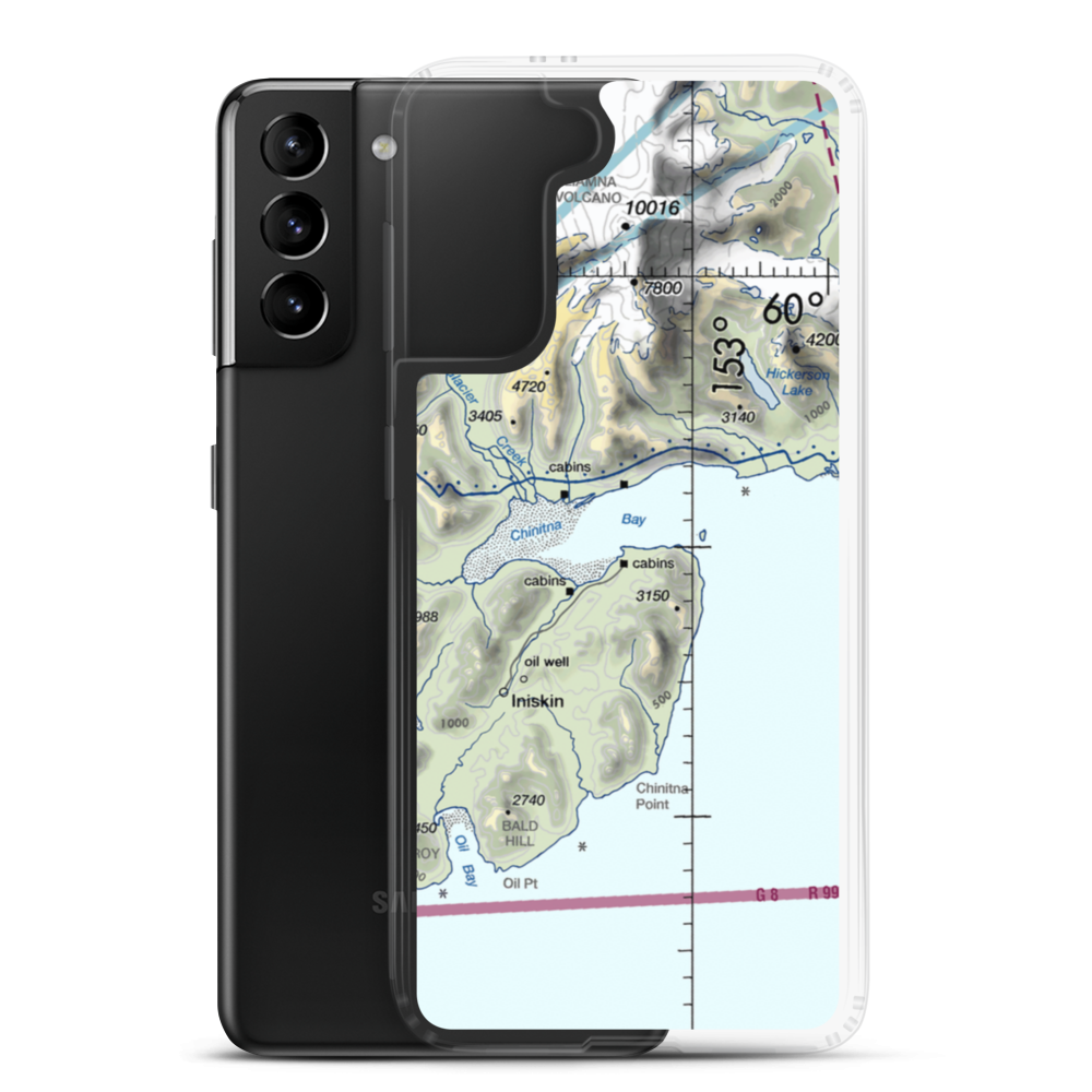 Camp Point Airport (AK18) VFR Sectional Samsung Case Samsung Galaxy S21 Plus model shown