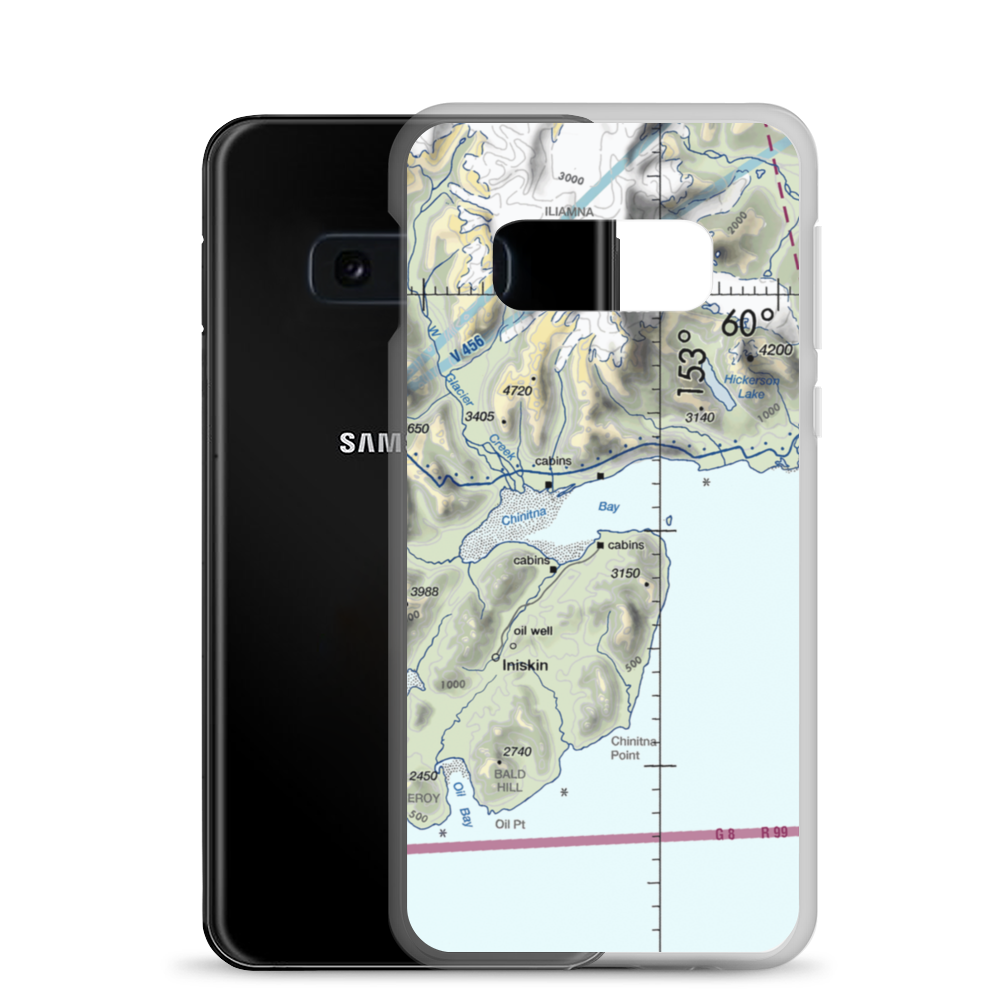 Camp Point Airport (AK18) VFR Sectional Samsung Case Samsung Galaxy S10e model shown