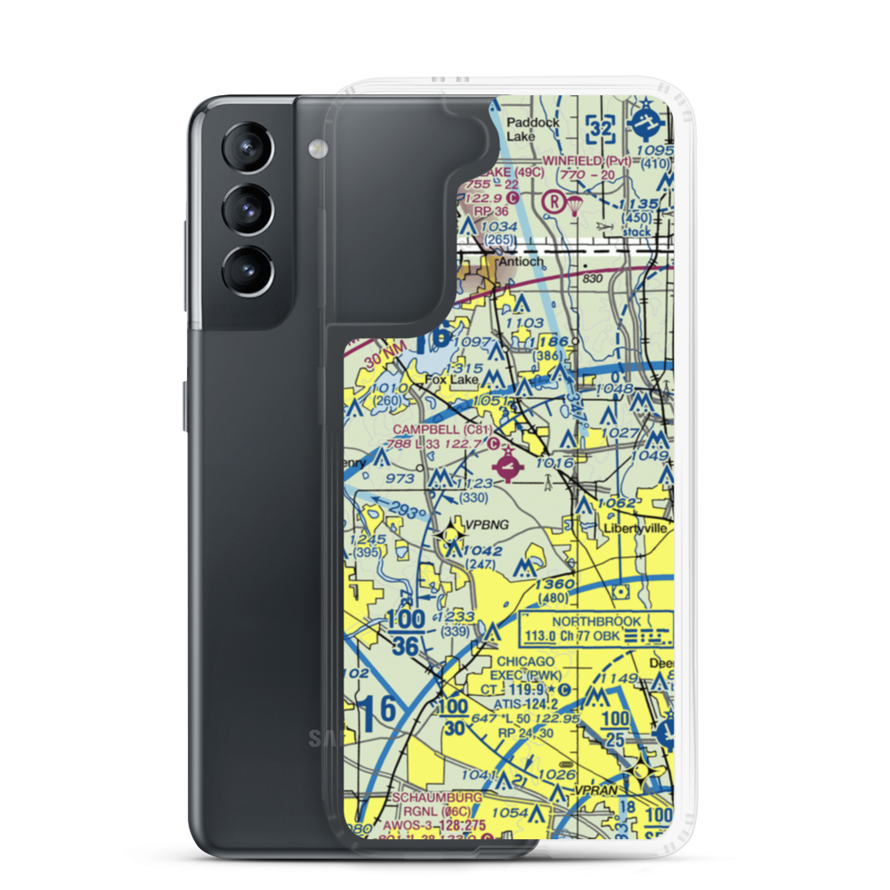 Campbell Airport (C81) VFR Sectional Samsung Case Samsung Galaxy S21 model shown