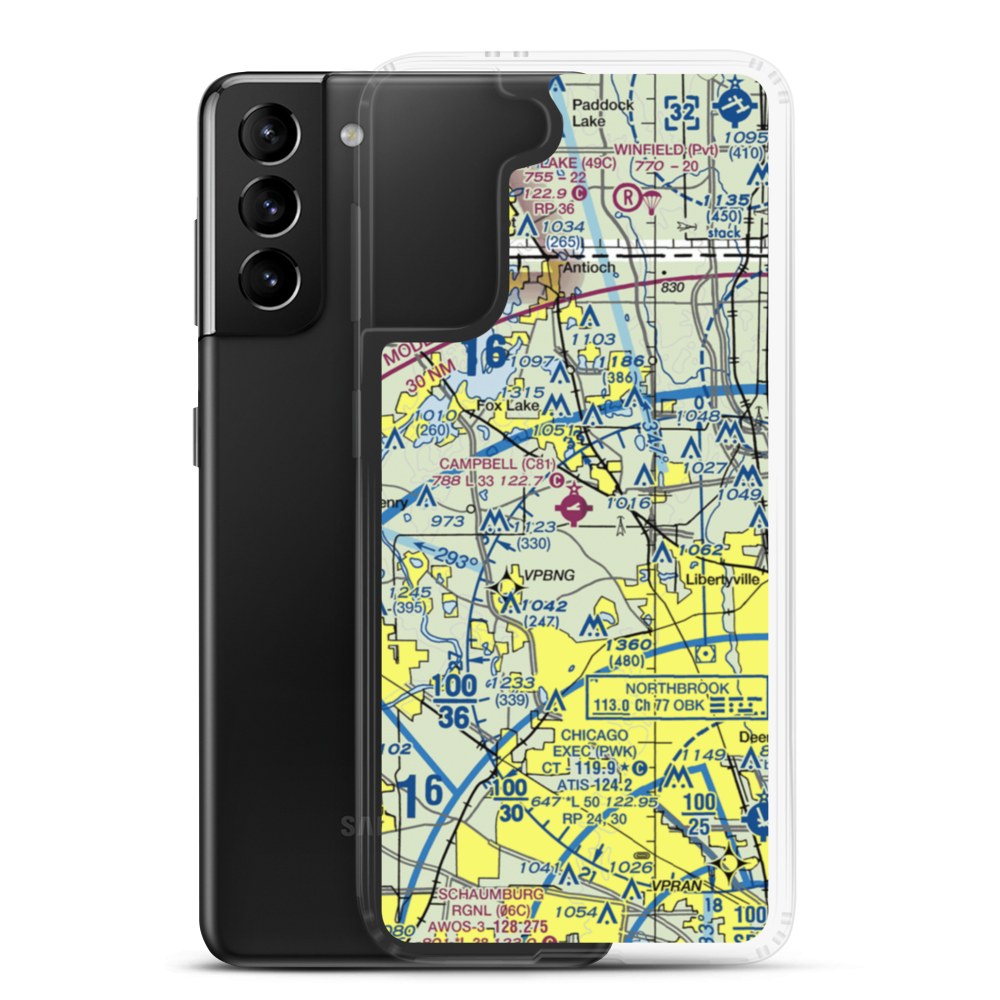 Campbell Airport (C81) VFR Sectional Samsung Case Samsung Galaxy S21 Plus model shown