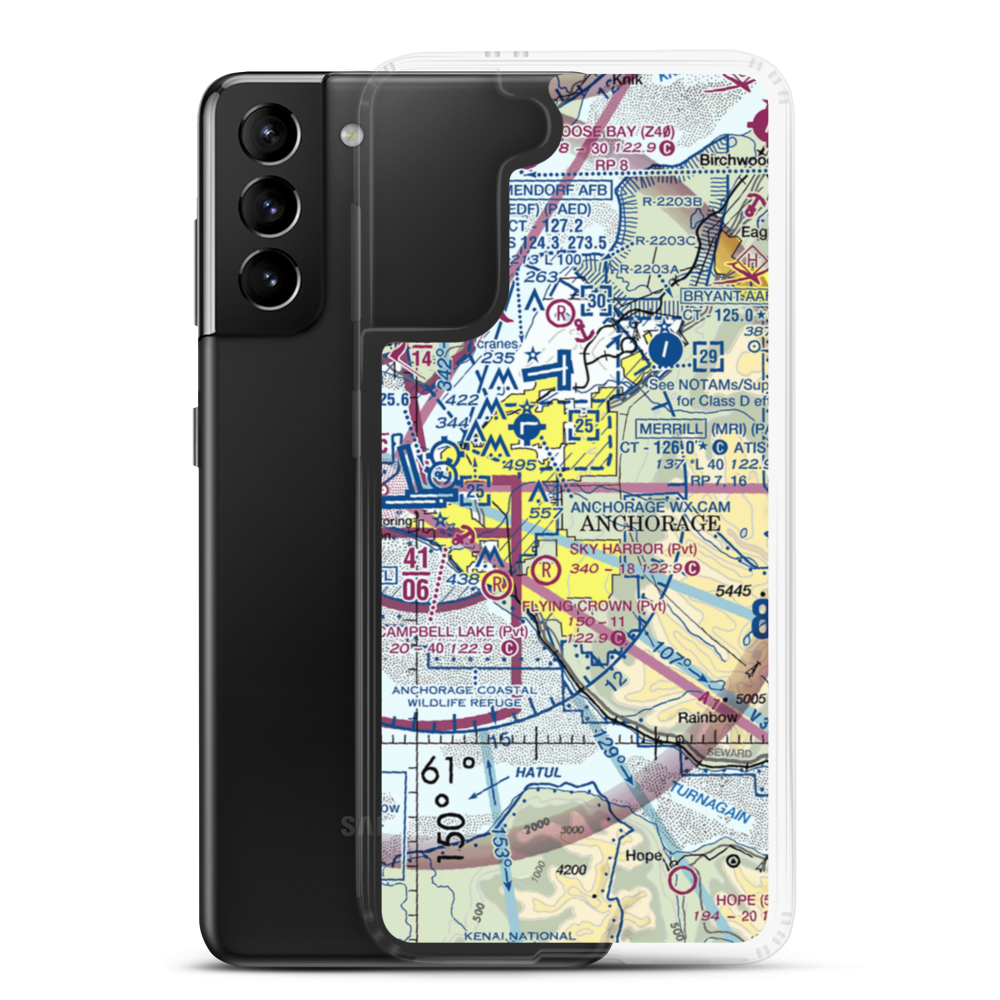 Campbell Airstrip (CSR) VFR Sectional Samsung Case Samsung Galaxy S21 Plus model shown