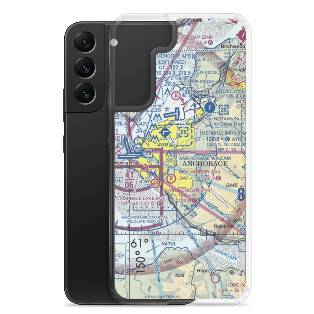 Campbell Airstrip (CSR) VFR Sectional Samsung Case Samsung Galaxy S22 Plus model shown