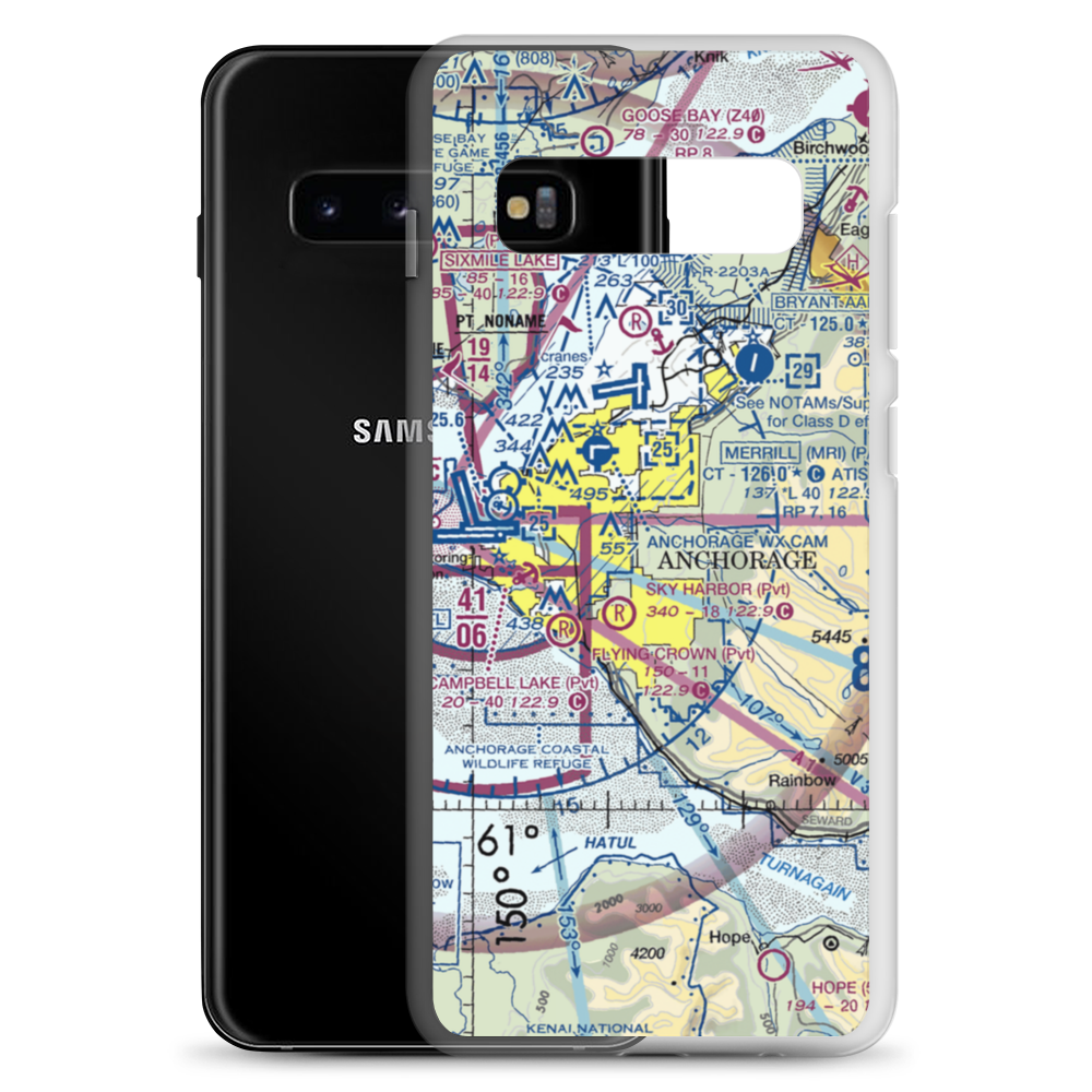 Campbell Airstrip (CSR) VFR Sectional Samsung Case Samsung Galaxy S10+ model shown