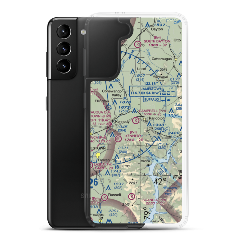 Campbell Field (D85) VFR Sectional Samsung Case Samsung Galaxy S21 Plus model shown