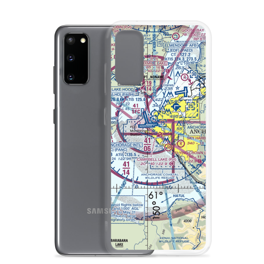 Campbell Lake Seaplane Base (33AA) VFR Sectional Samsung Case Samsung Galaxy S20 model shown