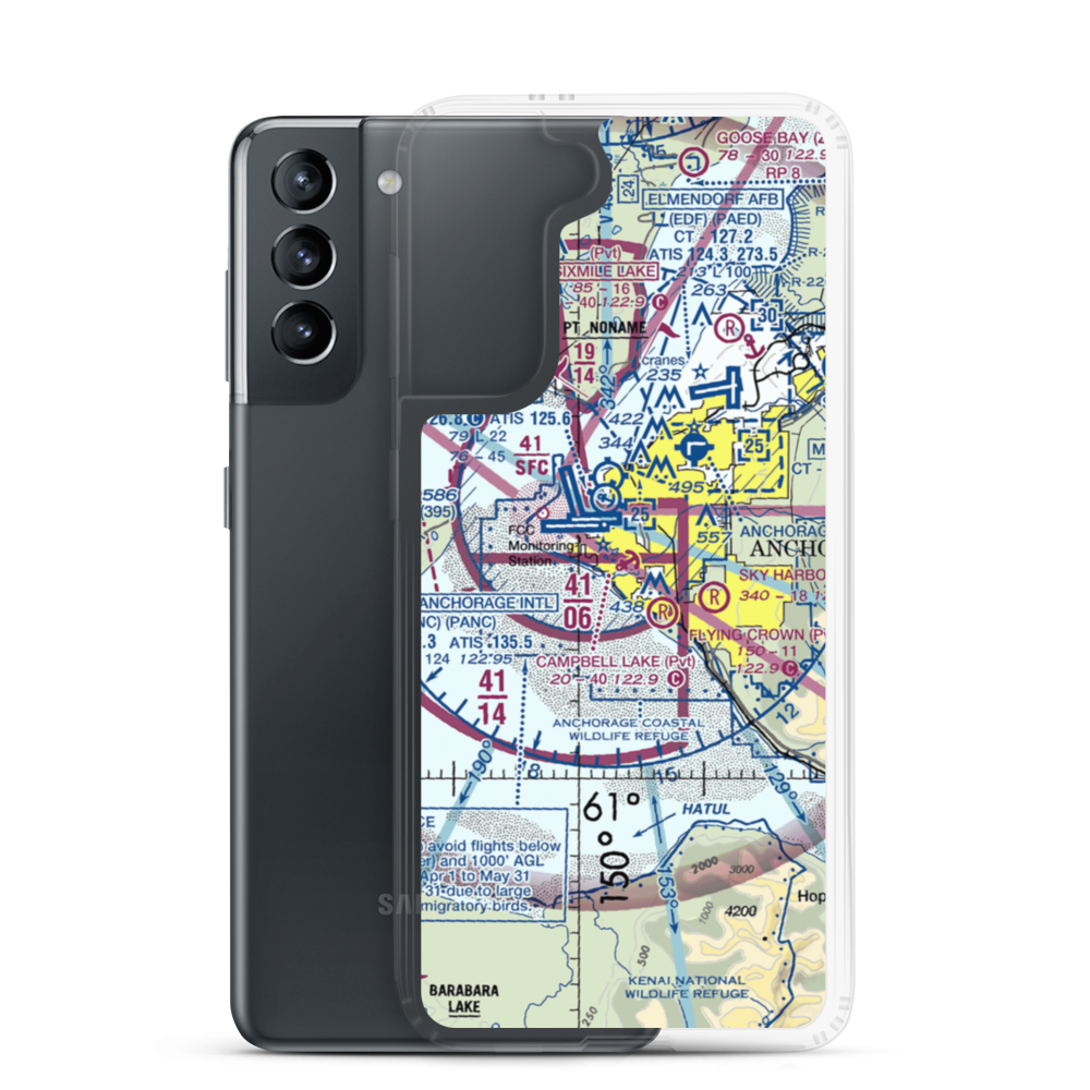 Campbell Lake Seaplane Base (3C3) VFR Sectional Samsung Case Samsung Galaxy S21 model shown
