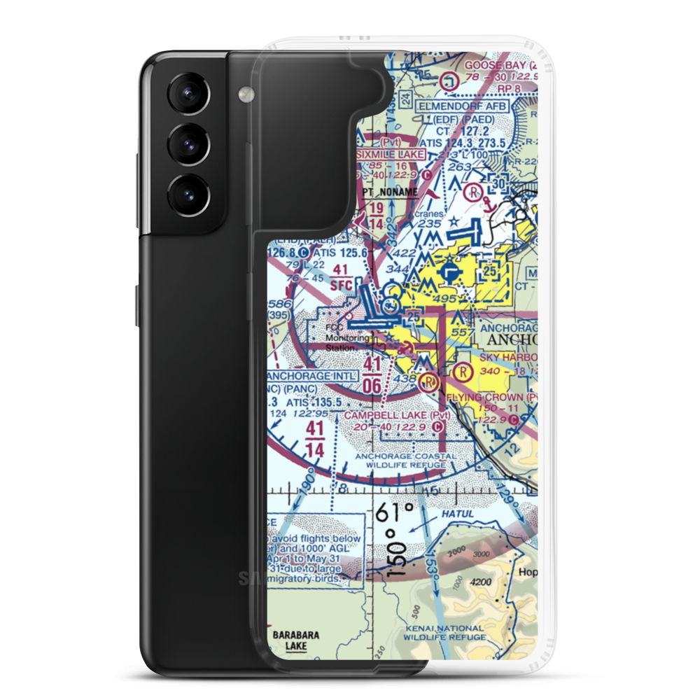 Campbell Lake Seaplane Base (3C3) VFR Sectional Samsung Case Samsung Galaxy S21 Plus model shown