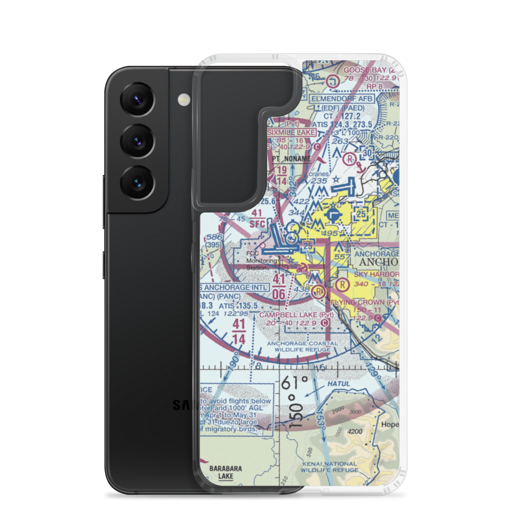 Campbell Lake Seaplane Base (3C3) VFR Sectional Samsung Case Samsung Galaxy S22 model shown