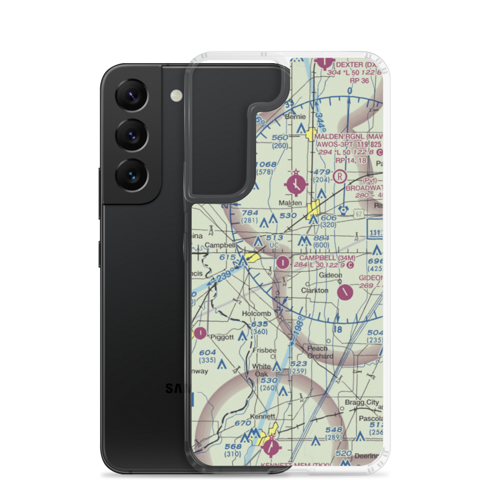 Campbell Municipal Airport (34M) VFR Sectional Samsung Case Samsung Galaxy S22 model shown