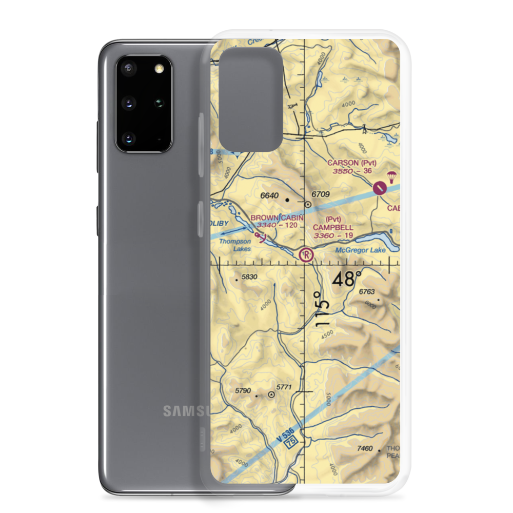Campbell Ranch Airport (MT88) VFR Sectional Samsung Case Samsung Galaxy S20 Plus model shown