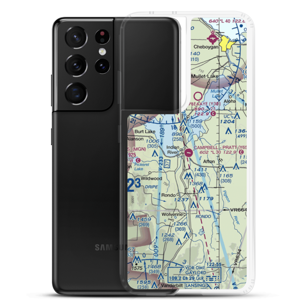 Campbell-Pratt Airport (Y65) VFR Sectional Samsung Case Samsung Galaxy S21 Ultra model shown