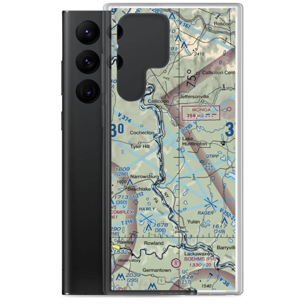 Campis Airport (7NY0) VFR Sectional Samsung Case Samsung Galaxy S22 Ultra model shown