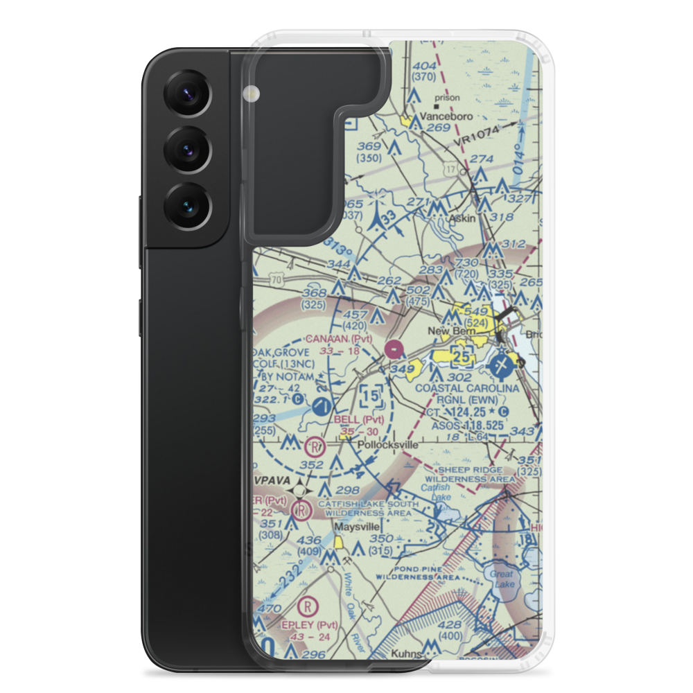 Canaan Air Base (NC20) VFR Sectional Samsung Case Samsung Galaxy S22 Plus model shown