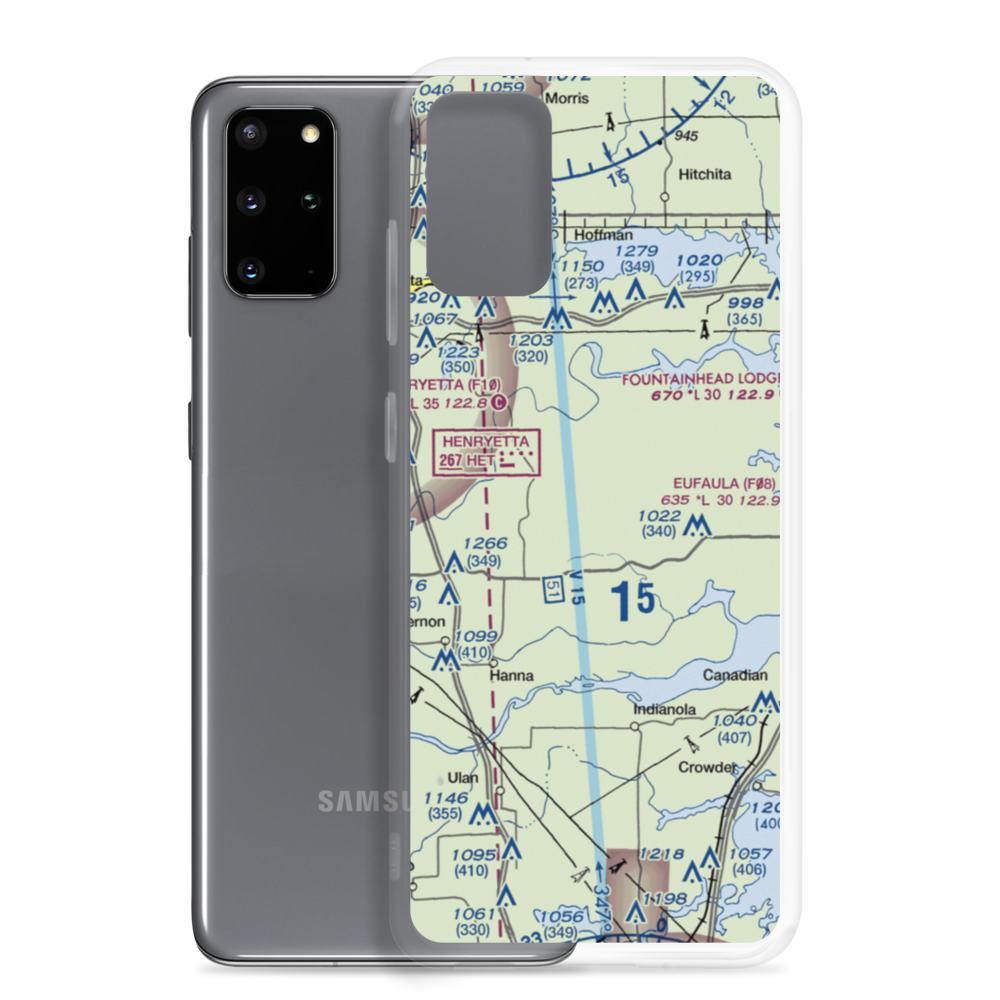 Canadian River Ranch Airport (OK04) VFR Sectional Samsung Case Samsung Galaxy S20 Plus model shown