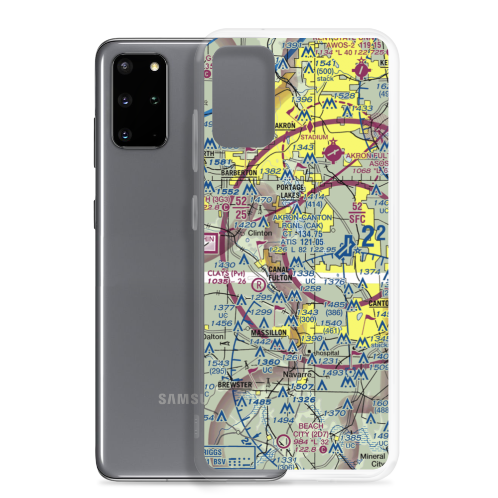 Canal Fulton Airport (7OH2) VFR Sectional Samsung Case Samsung Galaxy S20 Plus model shown