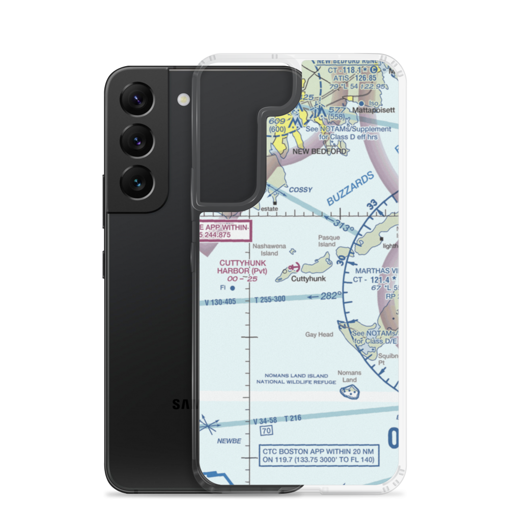 Canapitsit Airport (15MA) VFR Sectional Samsung Case Samsung Galaxy S22 model shown
