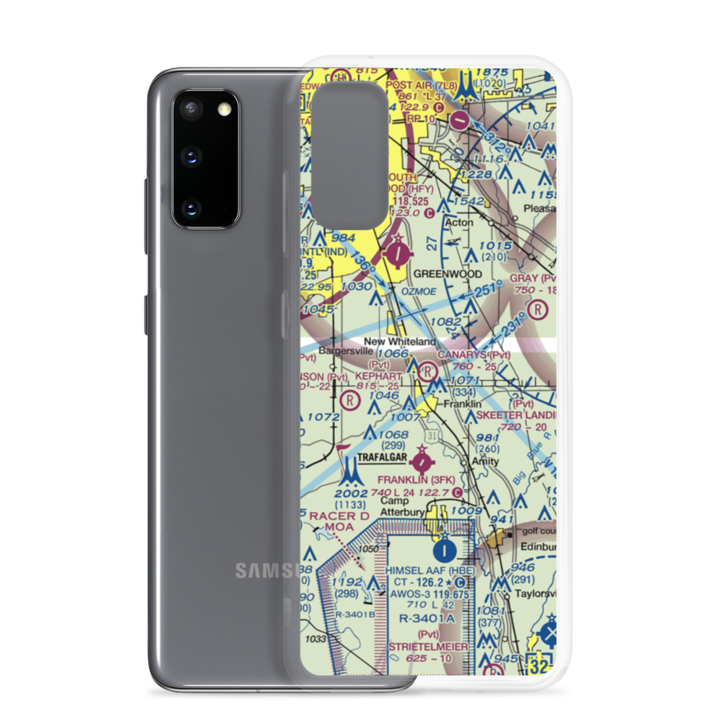 Canary's Airport (20IN) VFR Sectional Samsung Case Samsung Galaxy S20 model shown