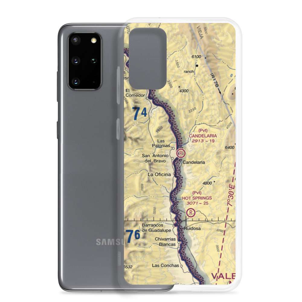 Candelaria Airport (XA95) VFR Sectional Samsung Case Samsung Galaxy S20 Plus model shown