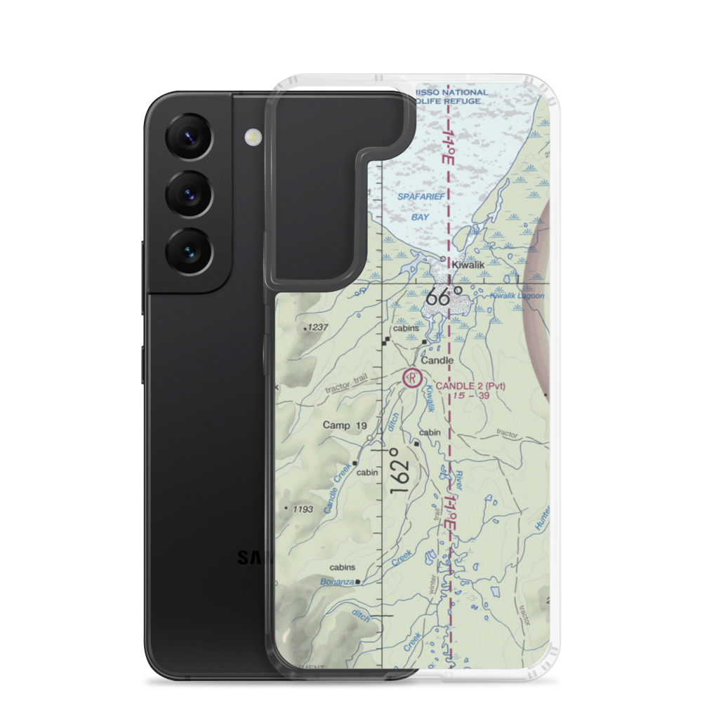 Candle 2 Airport (CDL) VFR Sectional Samsung Case Samsung Galaxy S22 model shown