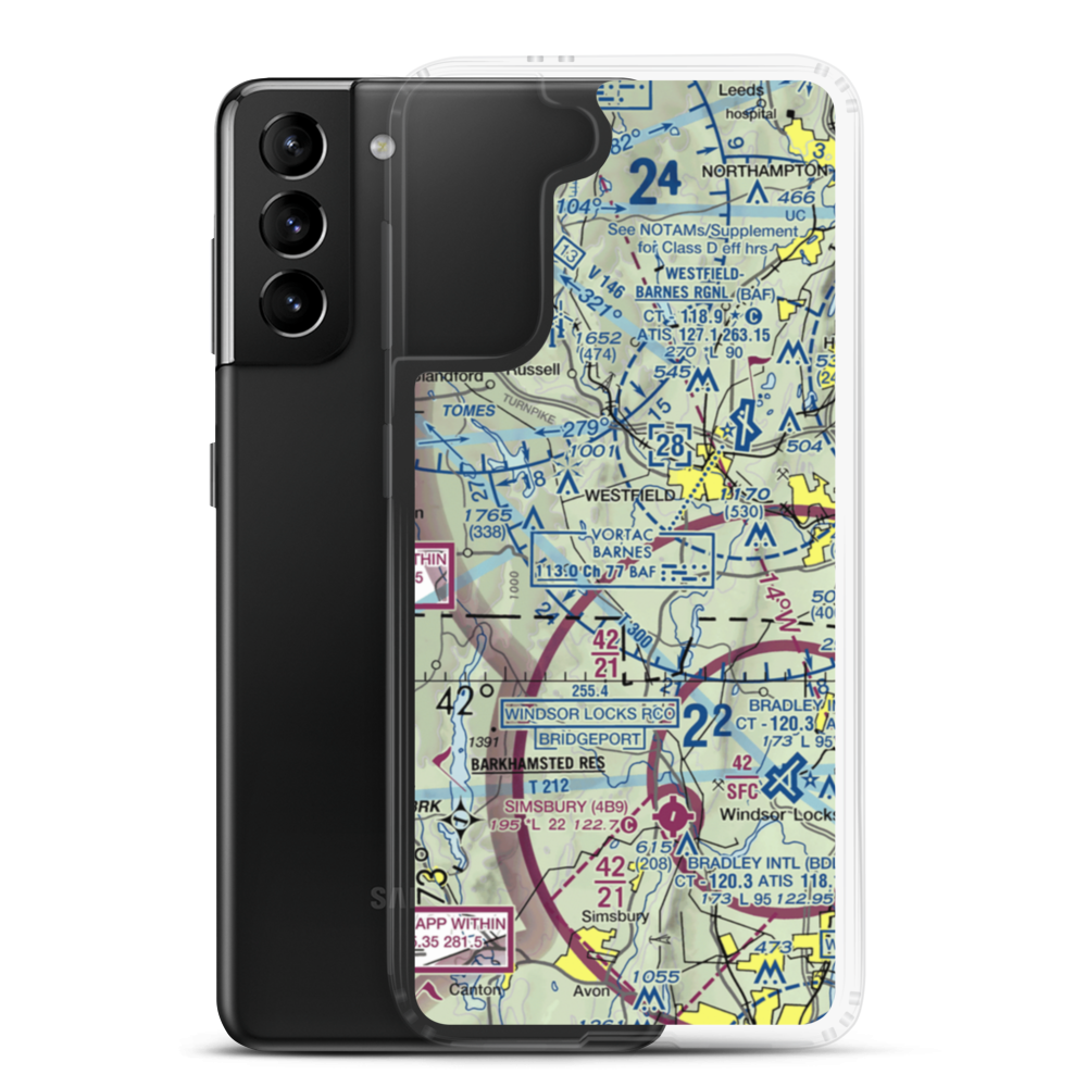 Cannizzaro Field (28MA) VFR Sectional Samsung Case Samsung Galaxy S21 Plus model shown