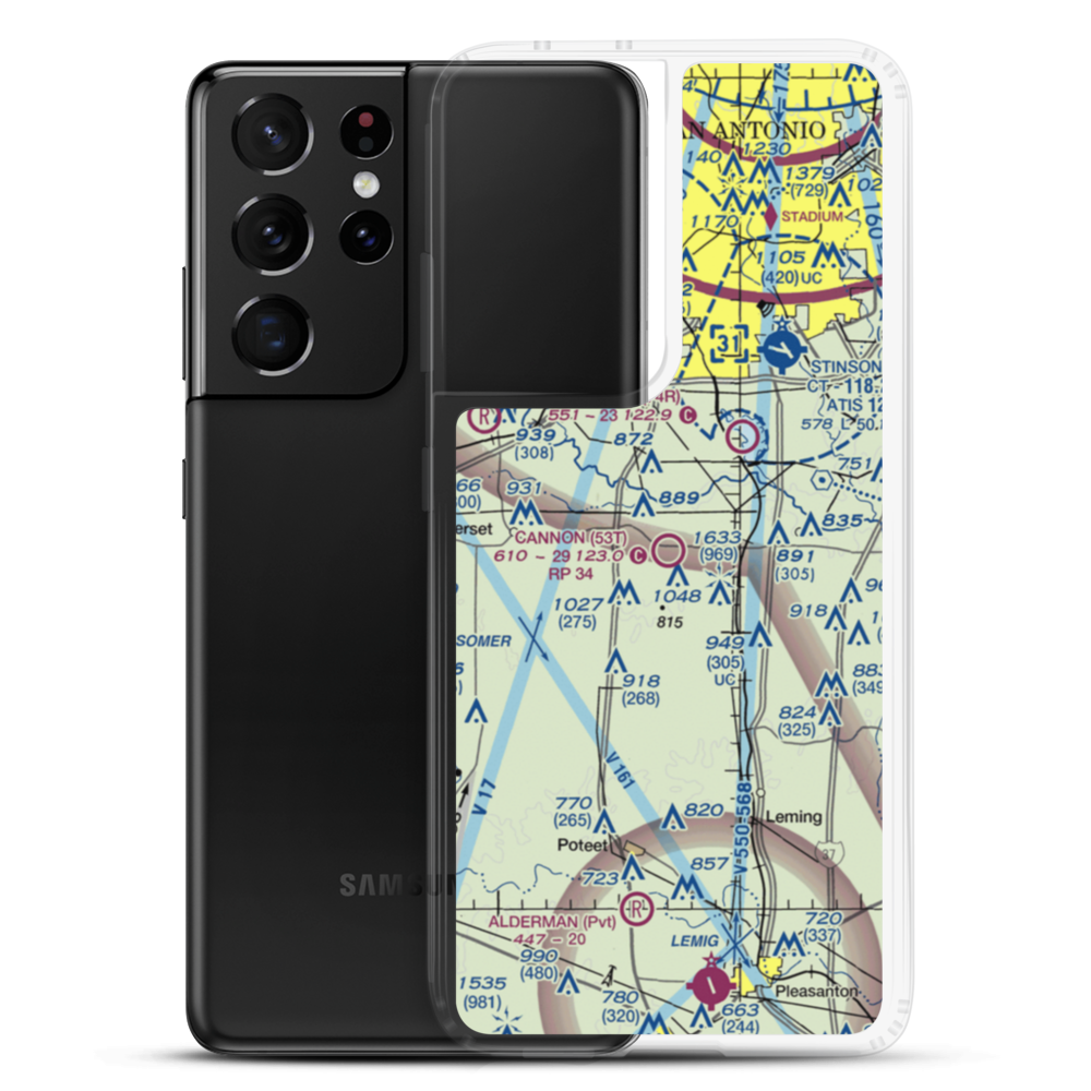 Cannon Field (53TX) VFR Sectional Samsung Case Samsung Galaxy S21 Ultra model shown
