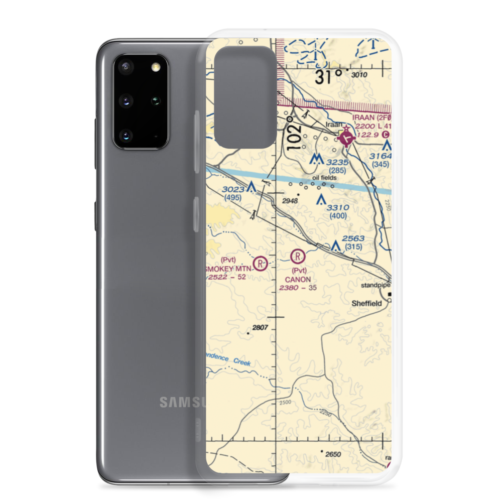 Canon Ranch Airport (9TX9) VFR Sectional Samsung Case Samsung Galaxy S20 Plus model shown