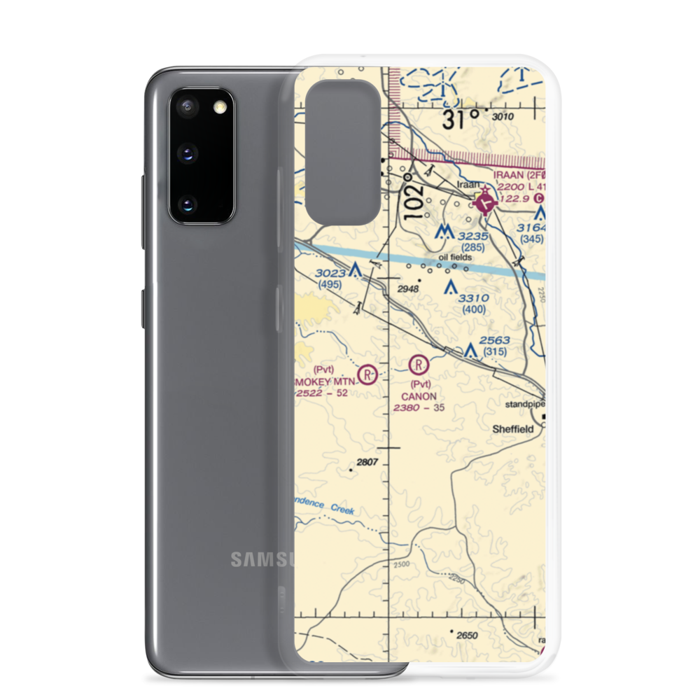 Canon Ranch Airport (9TX9) VFR Sectional Samsung Case Samsung Galaxy S20 model shown