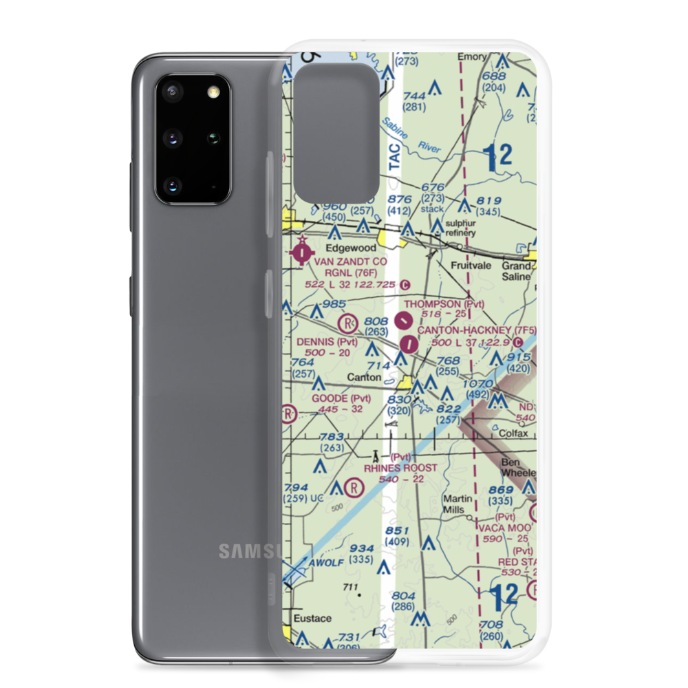 Canton Hackney Airport (7F5) VFR Sectional Samsung Case Samsung Galaxy S20 Plus model shown