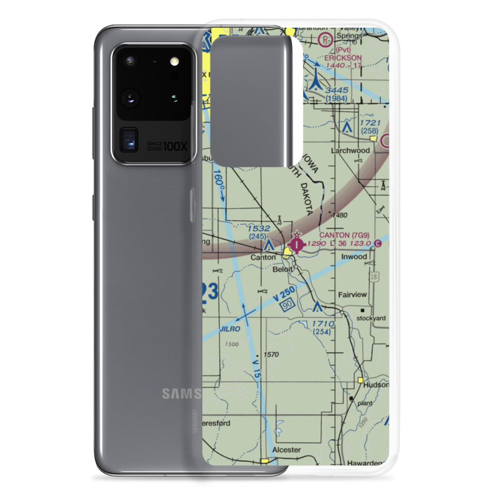Canton Municipal Airport (7G9) VFR Sectional Samsung Case Samsung Galaxy S20 Ultra model shown