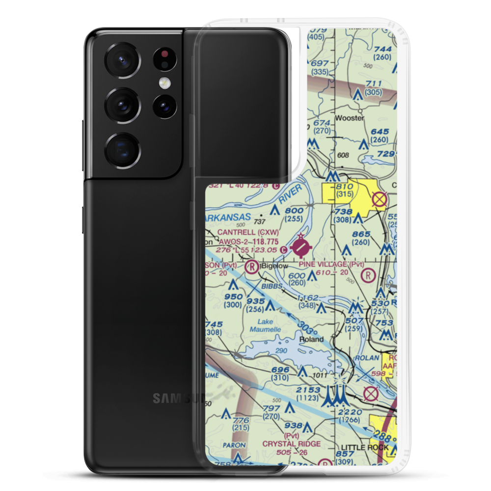 Cantrell Field Airport (CXW) VFR Sectional Samsung Case Samsung Galaxy S21 Ultra model shown