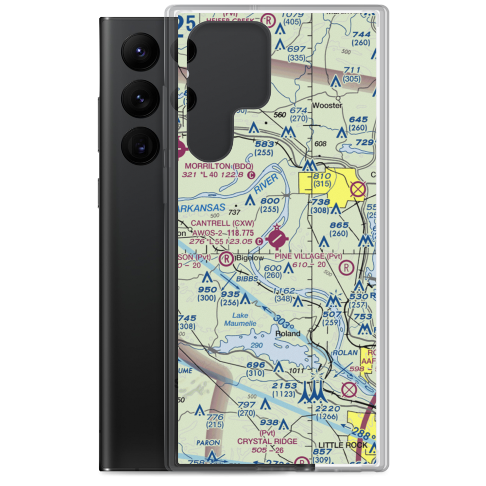 Cantrell Field Airport (CXW) VFR Sectional Samsung Case Samsung Galaxy S22 Ultra model shown