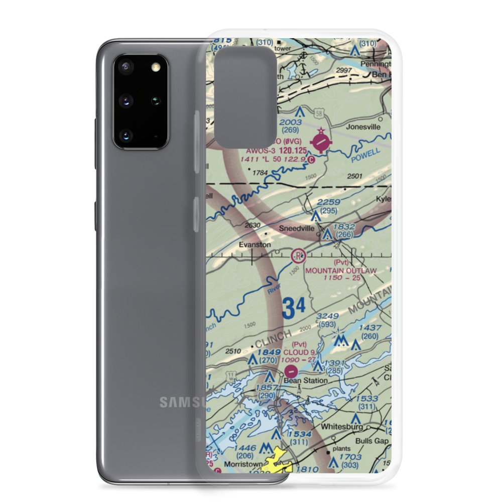 Cantwell Airport (TN11) VFR Sectional Samsung Case Samsung Galaxy S20 Plus model shown