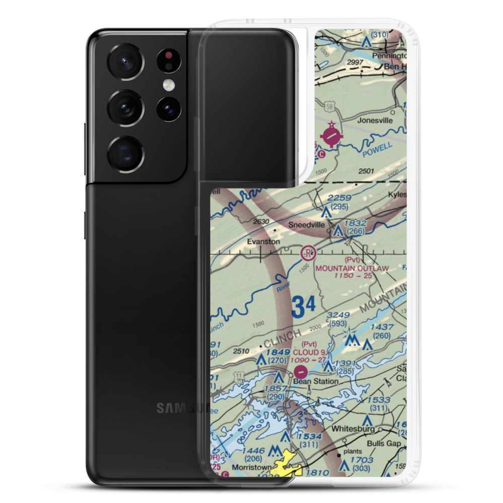 Cantwell Airport (TN11) VFR Sectional Samsung Case Samsung Galaxy S21 Ultra model shown