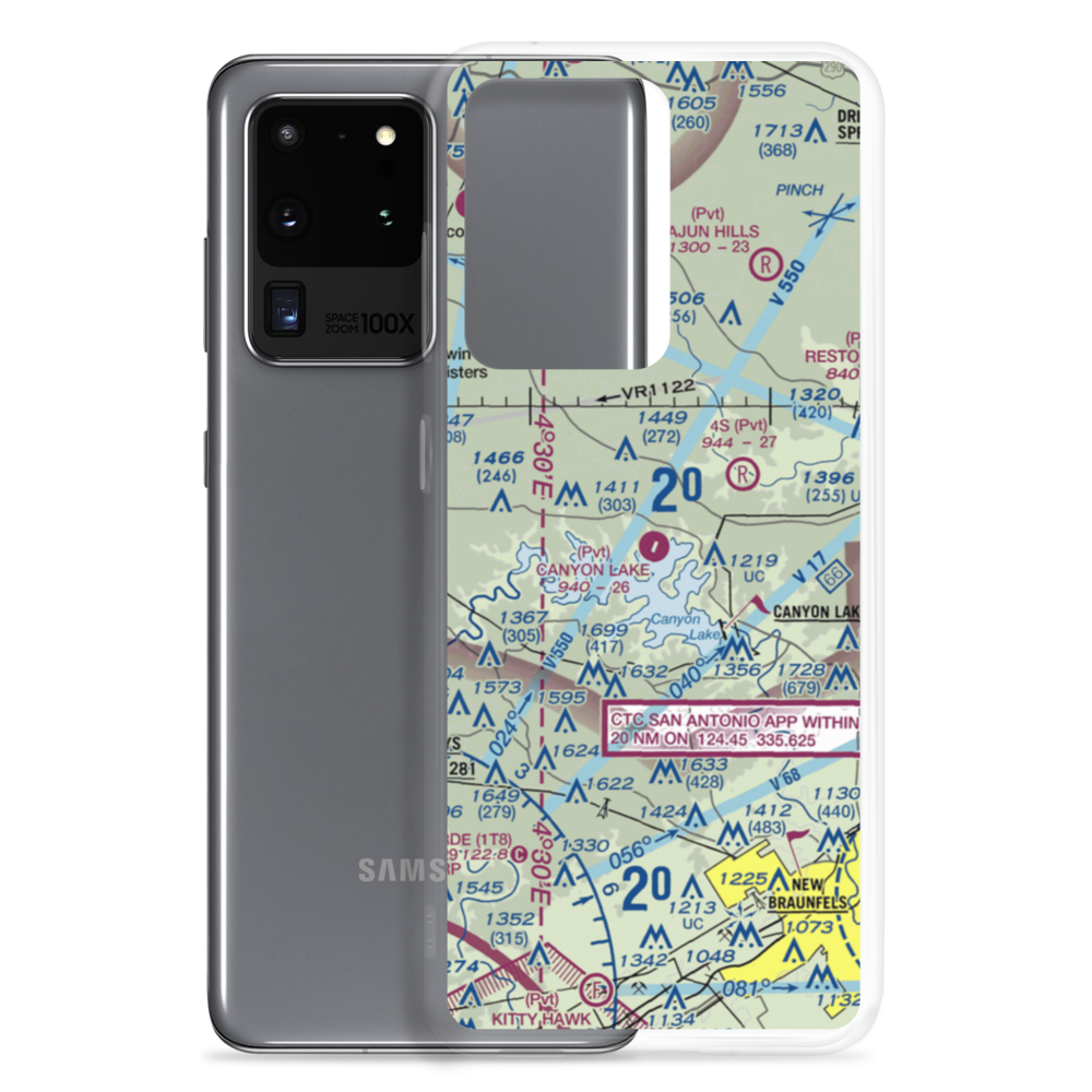 Canyon Lake Airport (34TS) VFR Sectional Samsung Case Samsung Galaxy S20 Ultra model shown