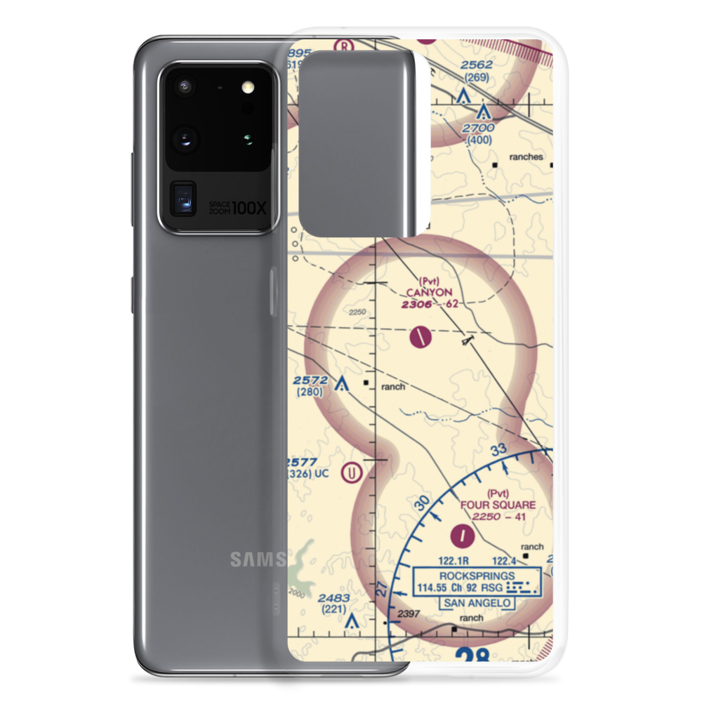 Canyon Ranch Airport (TE37) VFR Sectional Samsung Case Samsung Galaxy S20 Ultra model shown