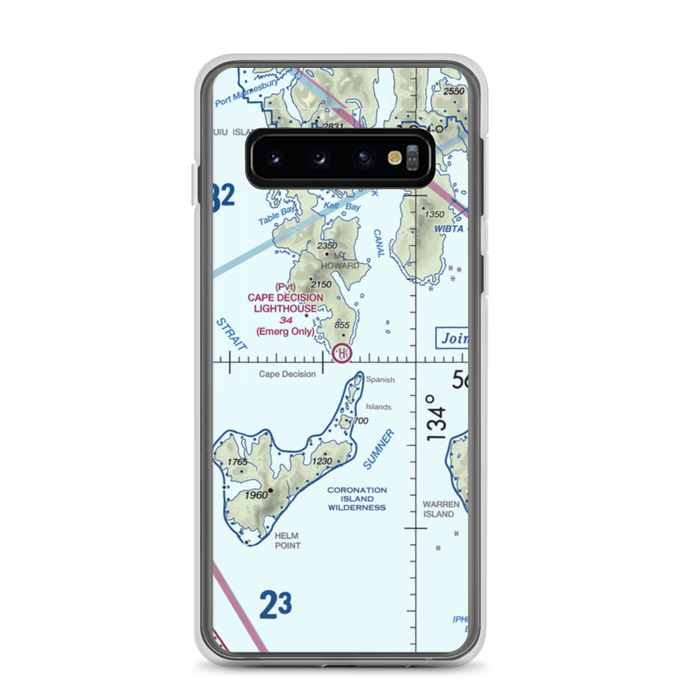 Cape Decision C. G. Heliport (CDE) VFR Sectional Samsung Case Samsung Galaxy S10 model shown