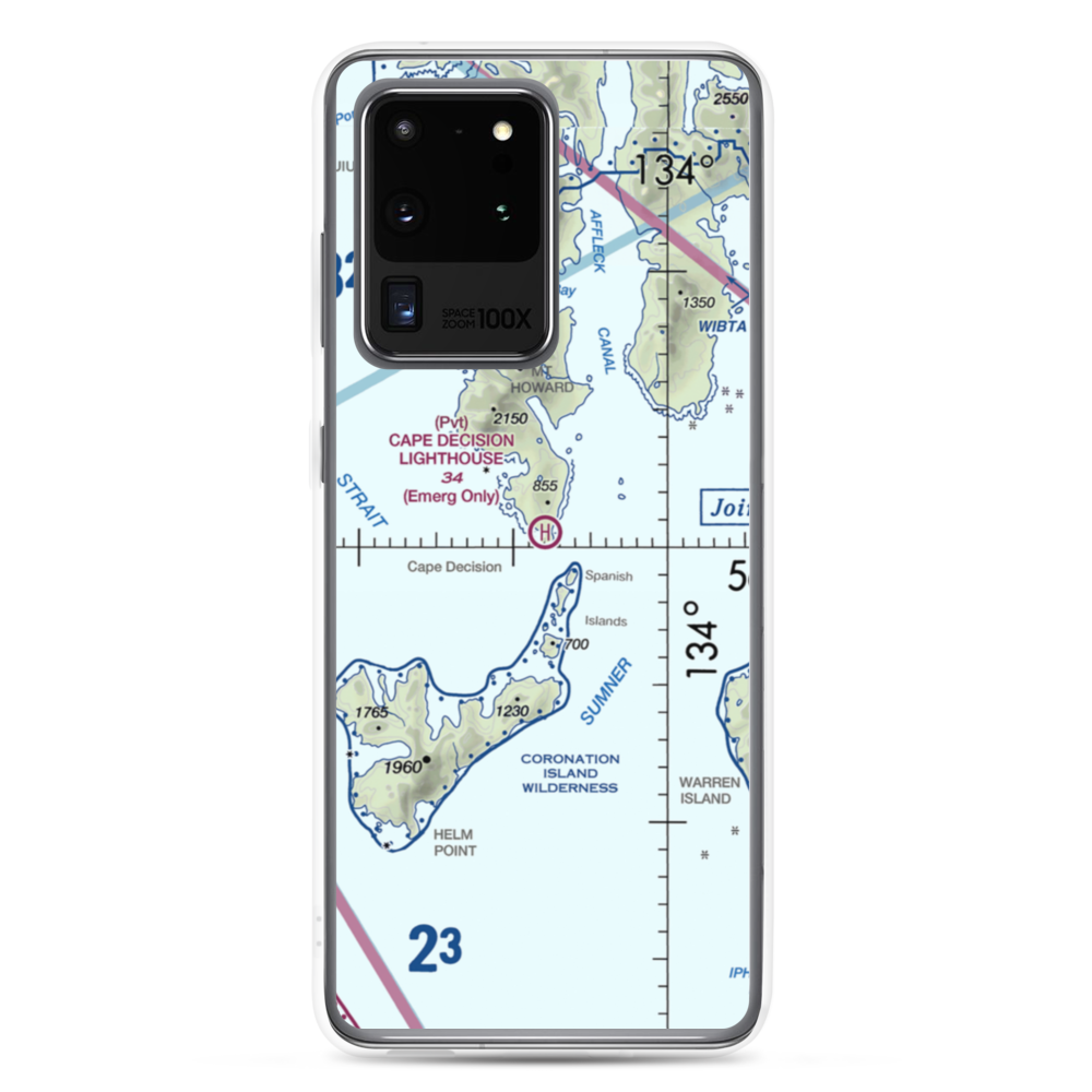 Cape Decision C. G. Heliport (CDE) VFR Sectional Samsung Case Samsung Galaxy S20 Ultra model shown