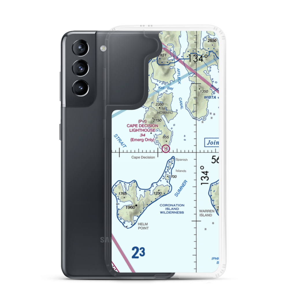 Cape Decision C. G. Heliport (CDE) VFR Sectional Samsung Case Samsung Galaxy S21 model shown
